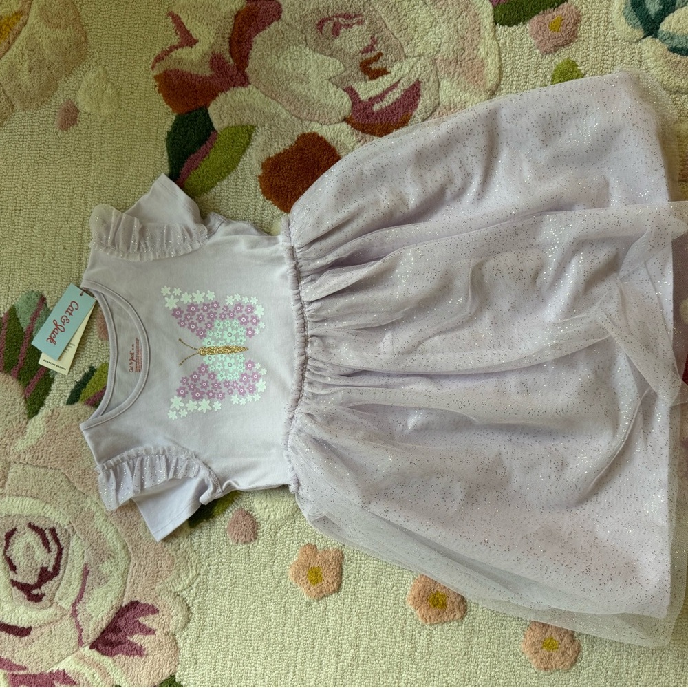 New with tag, cat and jack butterfly dress - size 8